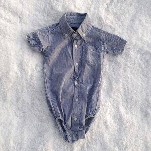 Polo Club - Button Down Striped Bodysuit